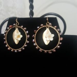 Francesca dainty pearl earrings